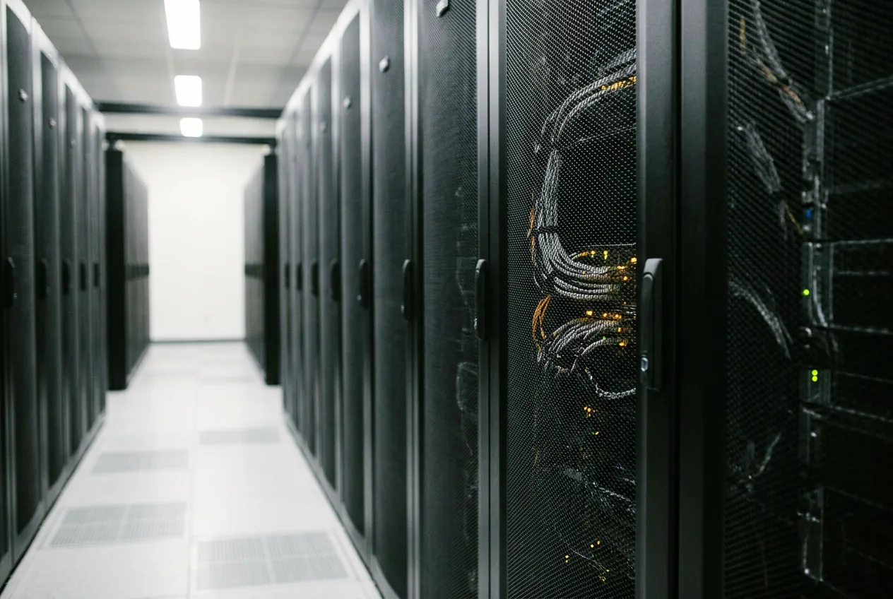 Стойки серверов в дата-центре облачного провайдера Google Cloud